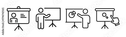 Modern presentation clicker remote control device vector illustration