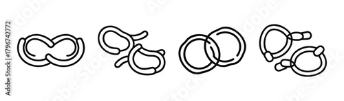 Multiple rubber band illustration graphic design element vector