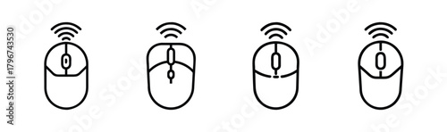 Wireless computer mouse vector illustration for digital applications