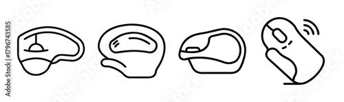 Ergonomic mouse wrist rest vector illustration for computer comfort