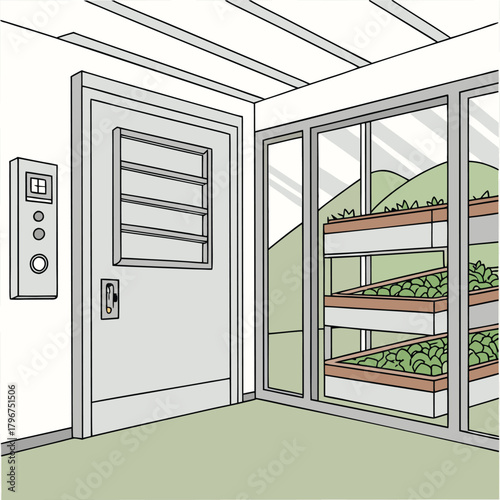 Adobe Illustrator Artwork: A safe home from war and emergency preparedness to withstand various threats