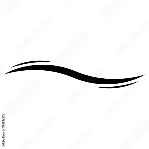 Black wave silhouette creat...