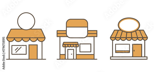 Diverse retail storefront building designs for small business and commercial properties