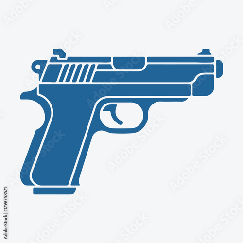 Hand gun Vector Illustration 