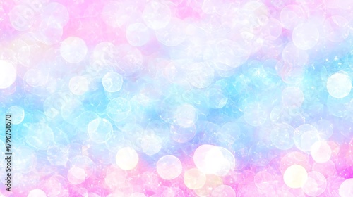 Pastel sky in pink and blue tones with softly blurred petals illuminated by warm light