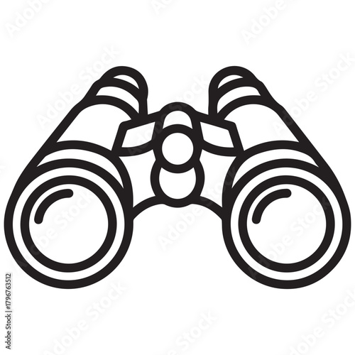 Binoculars Line Art A Tool for Exploration and Discovery.