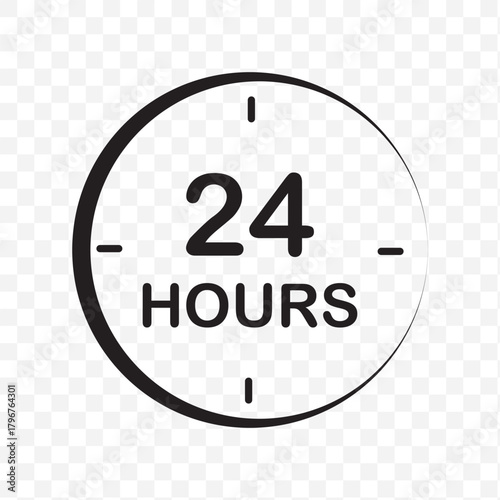 24 hours icon.