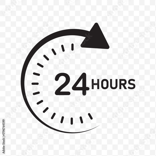 24 hours icon.