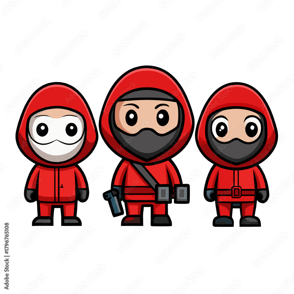 Fototapeta premium Happy cartoon family vector illustration of man, woman, and child characters, perfect for design and fun kids projects