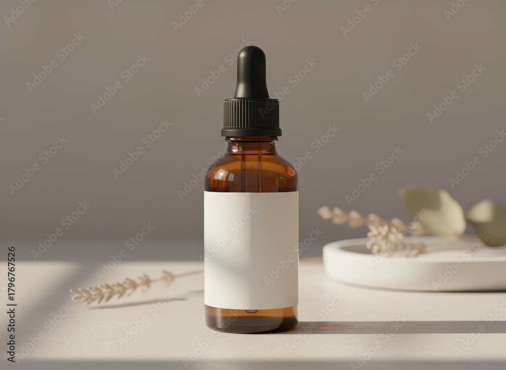 custom made wallpaper toronto digitalAmber dropper bottle with blank label for essential oils
