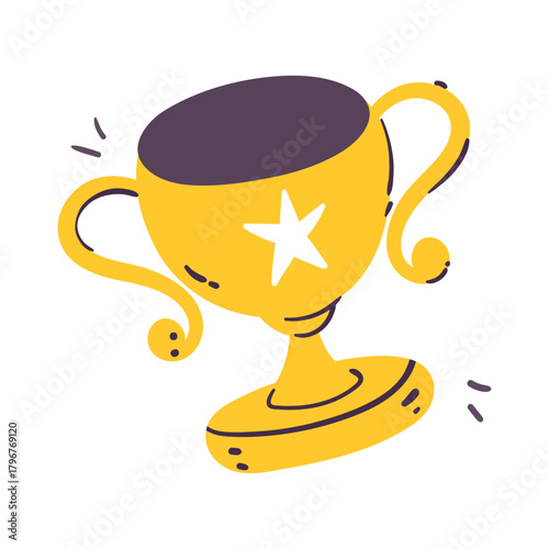 Celebration Award Stylish Trophy Icon for Achievement and Recognition