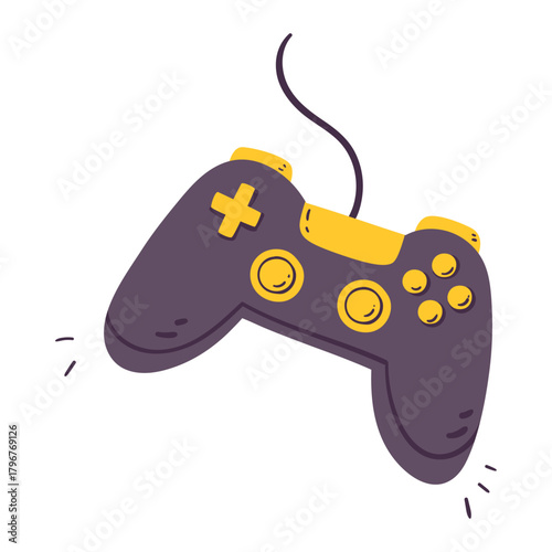 Playful Illustrated Video Game Controller for Modern Digital Gaming and Entertainment