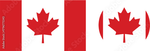 Canadian flag. Canada flag. Flag of Canada vector.