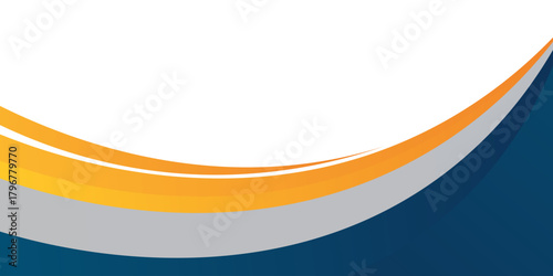 blue and yellow wavy shapes background. suitable for business poster, corporate banner, presentation, brochure, flyer, cover.