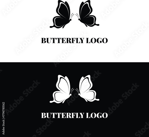Symmetrical Butterfly Logo Design - Beauty, Nature, and Transformation Vector Symbol