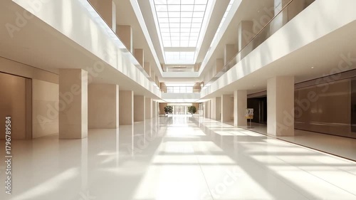 Wallpaper Mural Modern Architectural Interior Design with Bright Sunlight and Open Space. Torontodigital.ca