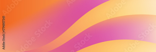 Vibrant pink orange abstract gradient background. Colorful fluid wave backdrop with smooth curves. Modern dynamic vector for presentation, banner, or poster.
