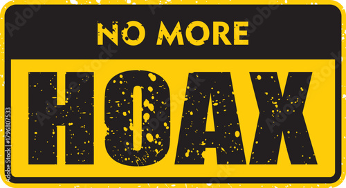 Hand drawn of  no more hoax  design concept, vector illustration 