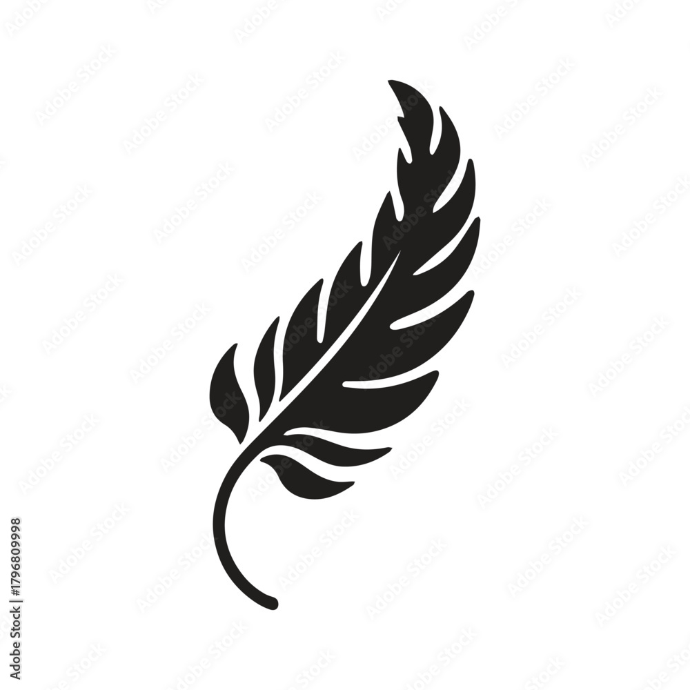 Obraz premium Vertical Feather Pen Emblem Representing Aspiration Literature Power and Artistic Journey