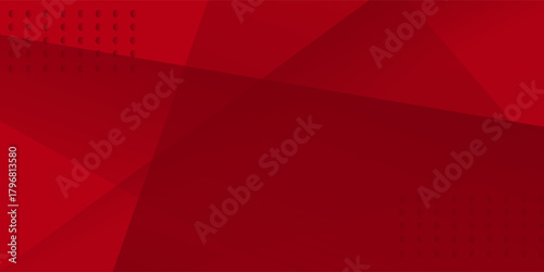 Red color geometric background abstract art vector. Abstract graphic element.