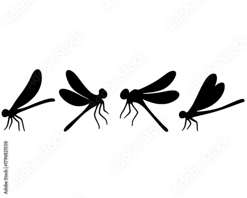 Dragonflies in mid-flight showcasing their graceful movement across the natural landscape during a sunny day