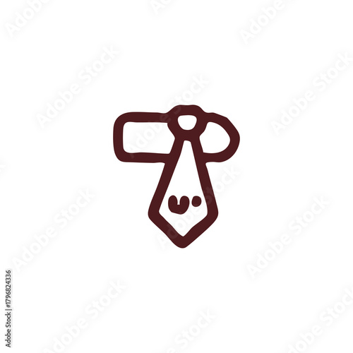 Minimalist Necktie Logo Design