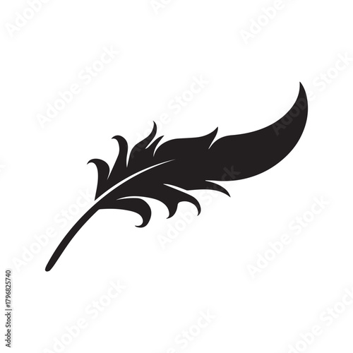 Torch Shaped Quill Pen Logo Showing Enlightenment Wisdom and Creative Intellectual Fire