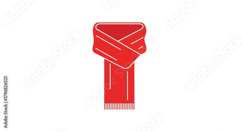 Cozy red winter scarf, a warm family Christmas gift