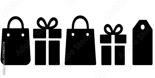 Gift bags and presents with decorative bows and tags for special occasions and celebrations