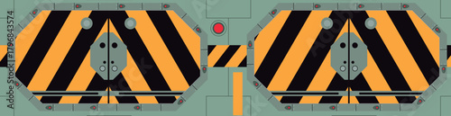 sci fi industrial airlock doors