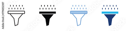 Funnel icon set multiple style collection
