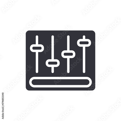 Audio Console Controller Adjuster Sound Mixer Board Symbol