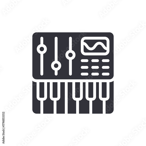 Electronic Keyboard Synthesizer Sound Controller Icon