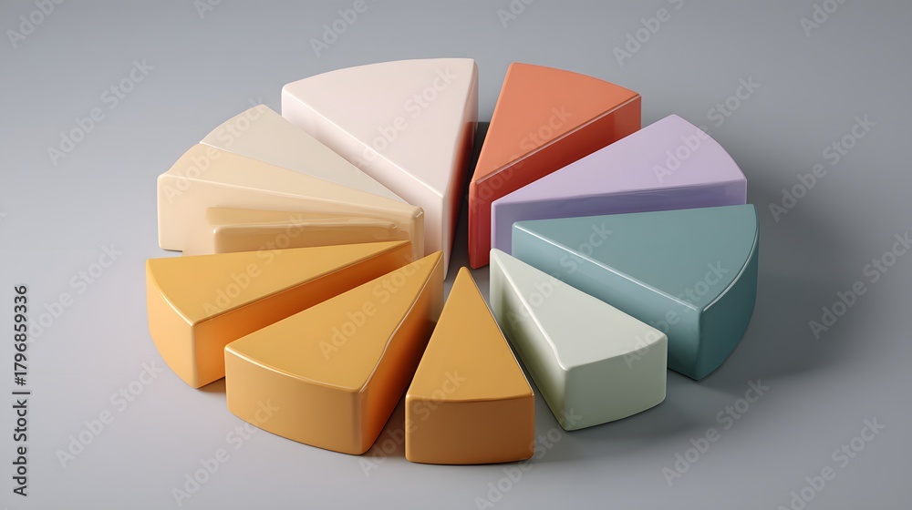 Obraz premium elegant modern chart of allocation percentages