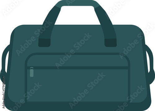 Teal duffel travel bag with handles