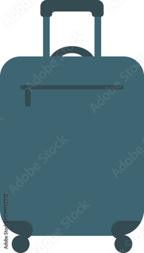 Compact upright suitcase with front pocket