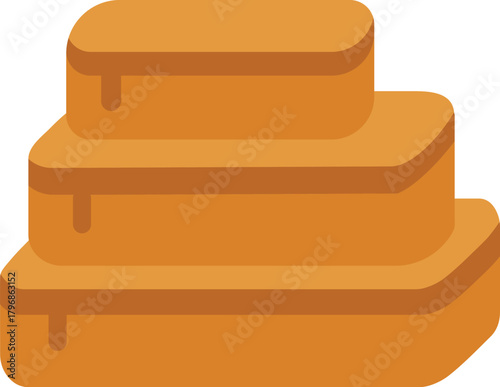 Stacked luggage set three sizes