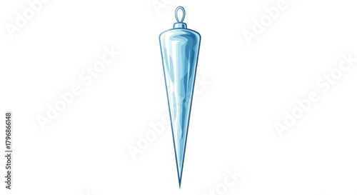Hanging christmas icicle ornament vector illustration for holiday decoration and winter design element