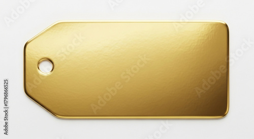 Download golden tag price label mockup for product pricing and branding marketing material template design