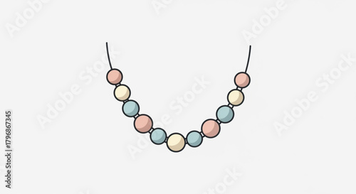 Pastel beaded necklace jewelry fashion accessory handmade craft beadwork string delicate elegant style diy design