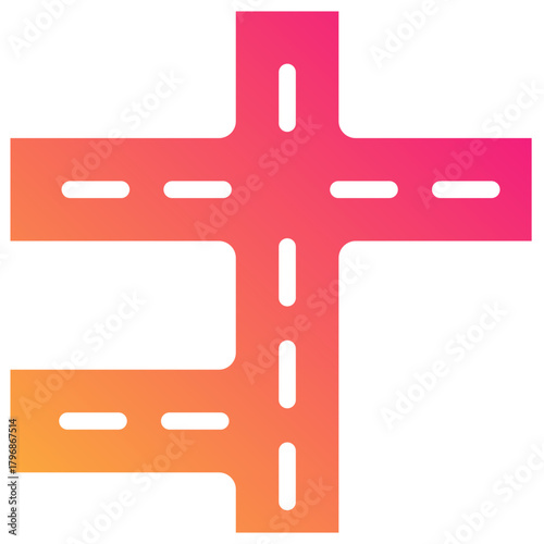 road gradient fill icon