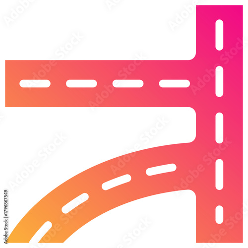 road gradient fill icon