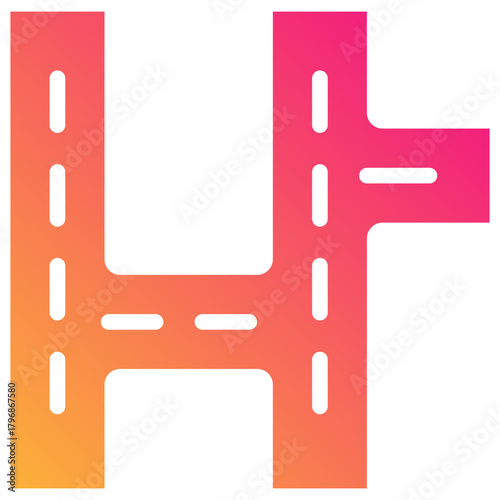 road gradient fill icon