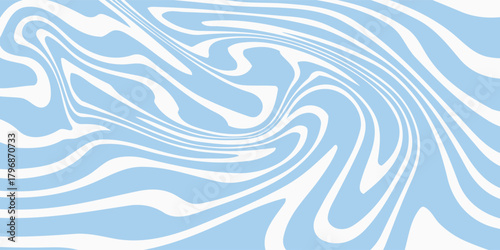 Abstract background seamless pattern with blue waves on transparent background. Vector illustration