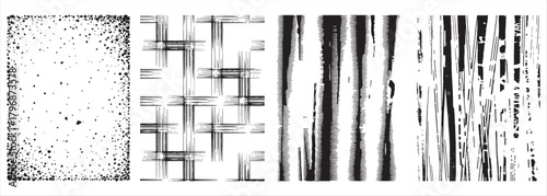 Diverse black and white textured backgrounds for creative projects and graphic design elements enhancing visual appeal and artistic depth with unique patterns