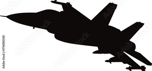 Fighter jet stealth, military aircraft aviation vector illustration. 