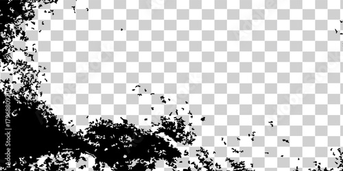 Black Torn white paper with shadow. texture