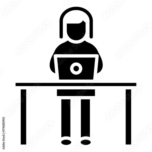 Work Desk Vector Icon