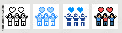 Togetherness Icon Collection Set Multiple Style