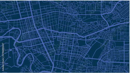 Objeto inteligente Abstract Blue City Map 